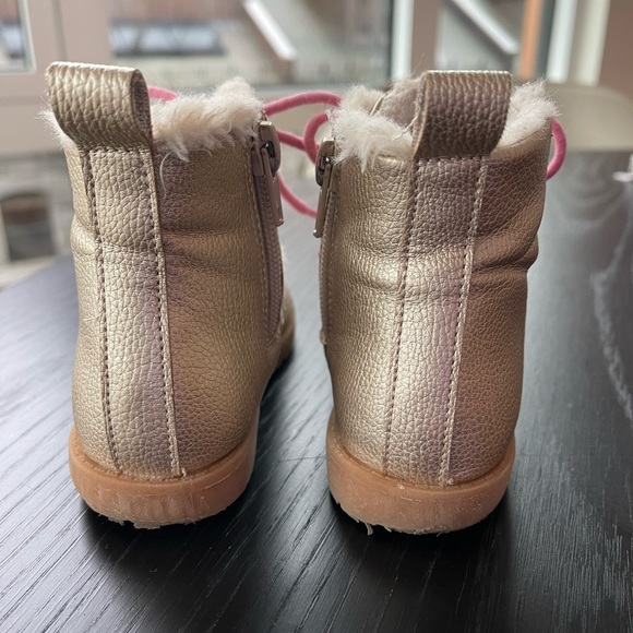 EUC soft gold with pink laces size 7 toddler purchased from Nordstrom. - Picture 3 of 6
